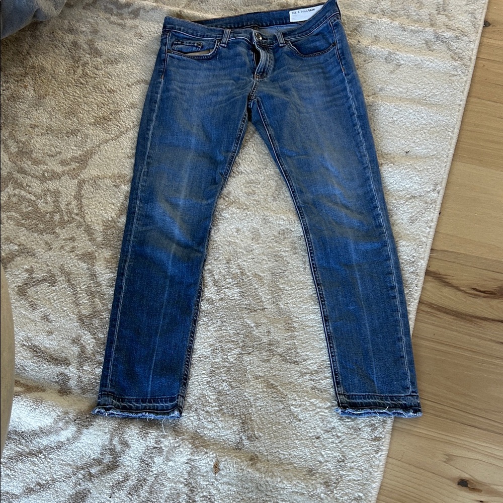 rag & bone Dark Blue Straight Leg Jeans. Size 29